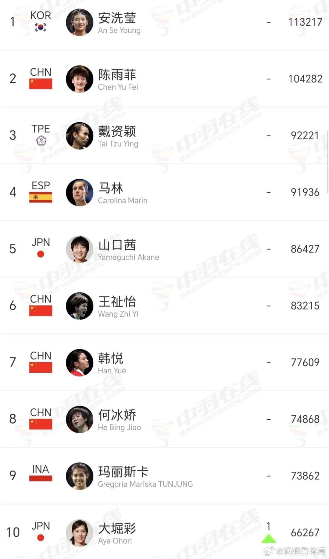 全球羽毛球运动员排名榜，技艺比拼与荣耀较量